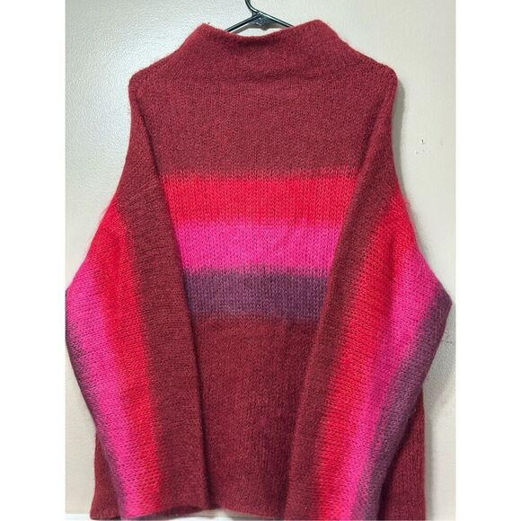 Rag & Bone Holland Funnel Neck Burgundy Mohair & Alpaca Blend Sweater Medium - Picture 11 of 11